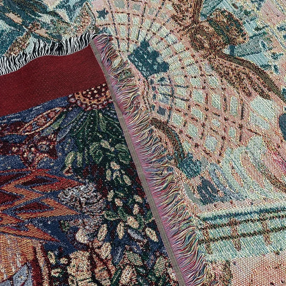 Santana Supernatural River of Colors Woven Throw Blanket The Rug Brand Vintage